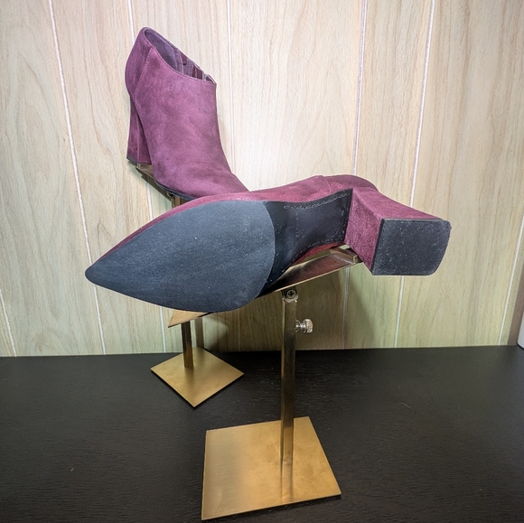 Marc Fisher Suede Heeled Boots - Plum - Picture 5 of 6